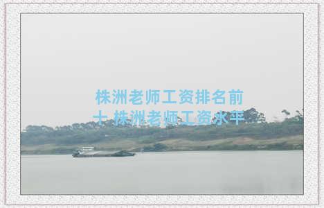 株洲老师工资排名前十 株洲老师工资水平